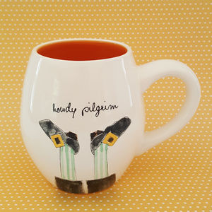 Rae Dunn by Magenta HOWDY PILGRIM Thanksgiving Mug
